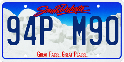 SD license plate 94PM90