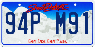 SD license plate 94PM91