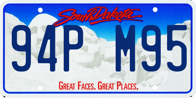 SD license plate 94PM95