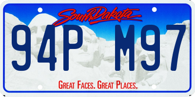 SD license plate 94PM97