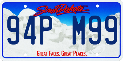 SD license plate 94PM99