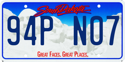SD license plate 94PN07