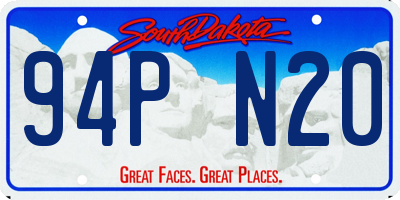 SD license plate 94PN20