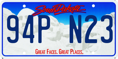 SD license plate 94PN23