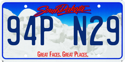 SD license plate 94PN29