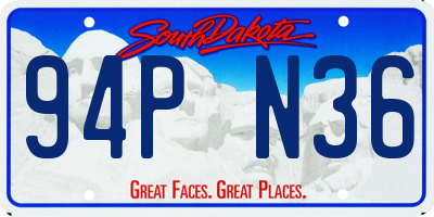 SD license plate 94PN36