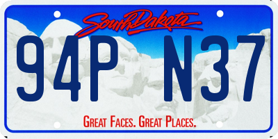 SD license plate 94PN37