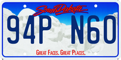 SD license plate 94PN60