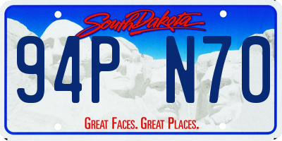 SD license plate 94PN70