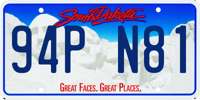 SD license plate 94PN81