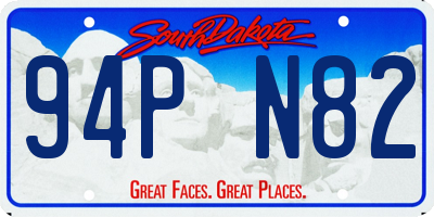 SD license plate 94PN82