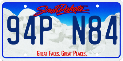 SD license plate 94PN84