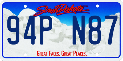 SD license plate 94PN87