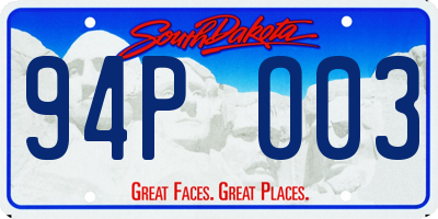SD license plate 94PO03