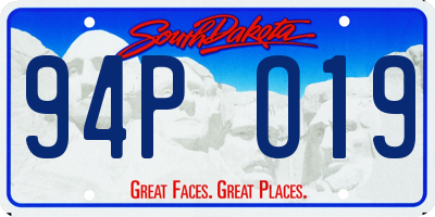 SD license plate 94PO19