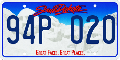 SD license plate 94PO20