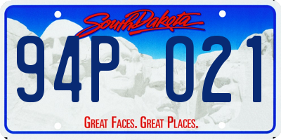 SD license plate 94PO21
