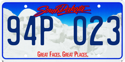 SD license plate 94PO23
