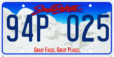 SD license plate 94PO25