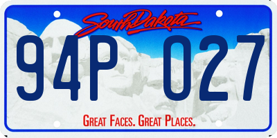 SD license plate 94PO27