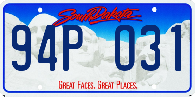 SD license plate 94PO31