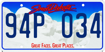 SD license plate 94PO34