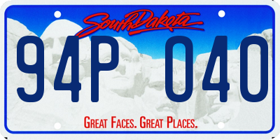 SD license plate 94PO40