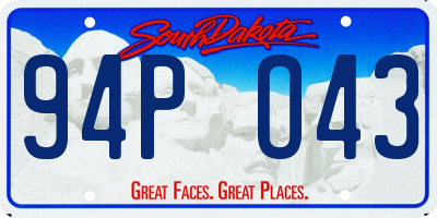 SD license plate 94PO43