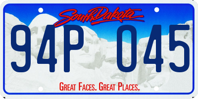 SD license plate 94PO45
