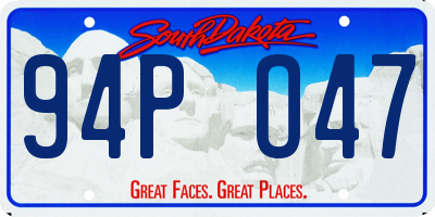 SD license plate 94PO47