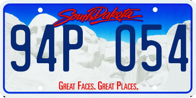 SD license plate 94PO54