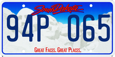 SD license plate 94PO65