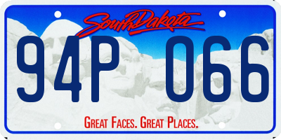 SD license plate 94PO66