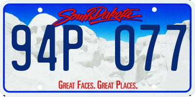 SD license plate 94PO77