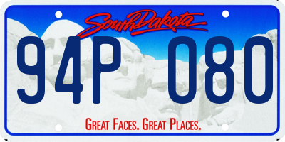 SD license plate 94PO80