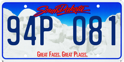 SD license plate 94PO81