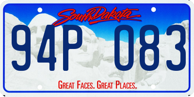 SD license plate 94PO83