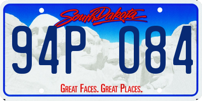 SD license plate 94PO84
