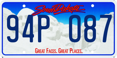 SD license plate 94PO87