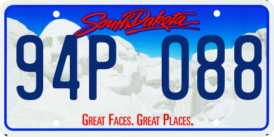 SD license plate 94PO88