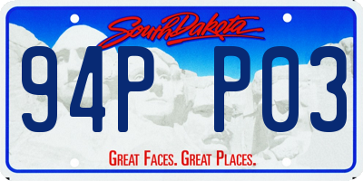 SD license plate 94PP03