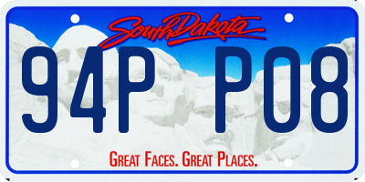 SD license plate 94PP08