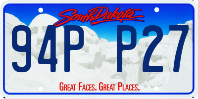 SD license plate 94PP27