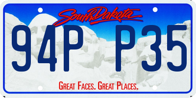 SD license plate 94PP35
