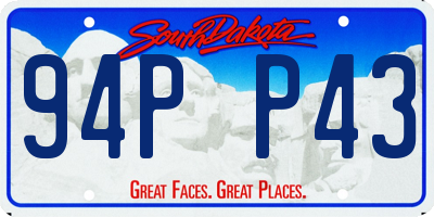 SD license plate 94PP43