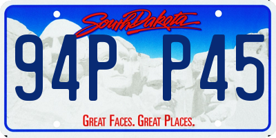 SD license plate 94PP45