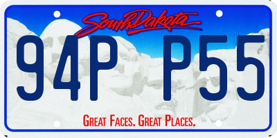 SD license plate 94PP55