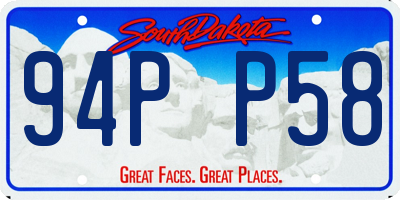 SD license plate 94PP58
