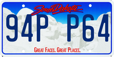 SD license plate 94PP64