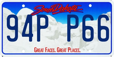 SD license plate 94PP66